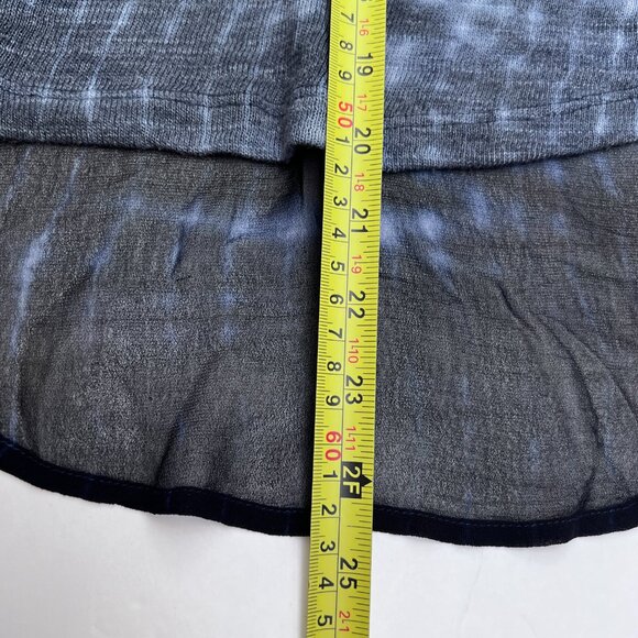 Young Fabulous & Broke Blue Tie Dye Hi-Low Top Small oversized Boho Mixed Media - Picture 9 of 11